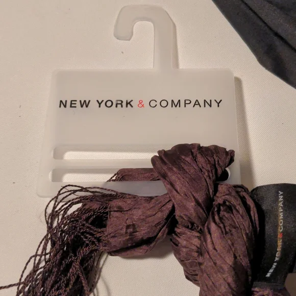 New York & Company 100% Silk 72" Mocha Mousse Crinkle Scandi Scarf 🔥HP 11-19-24 - Picture 6 of 8